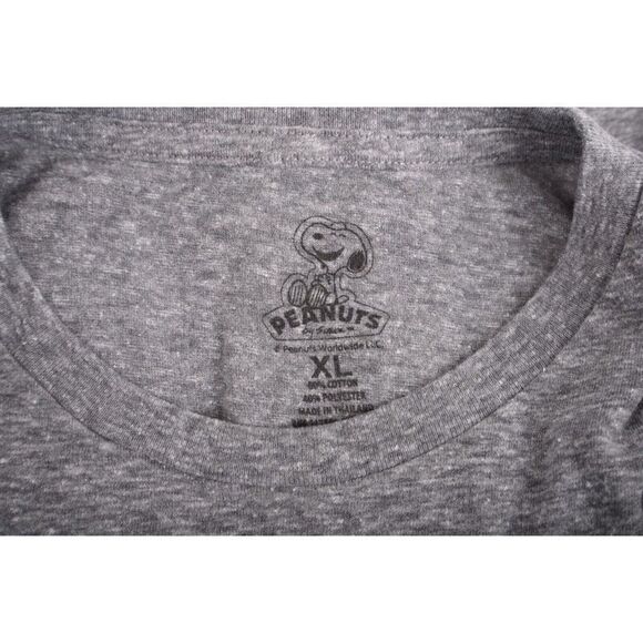 Peanuts Womens Snoopy T-Shirt XL Gray Hard Work Never Hurt Anyone Graphic Tee - Picture 6 of 6